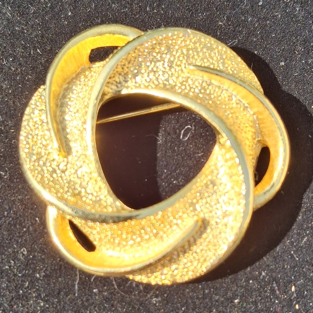 Circular Gold Brooch